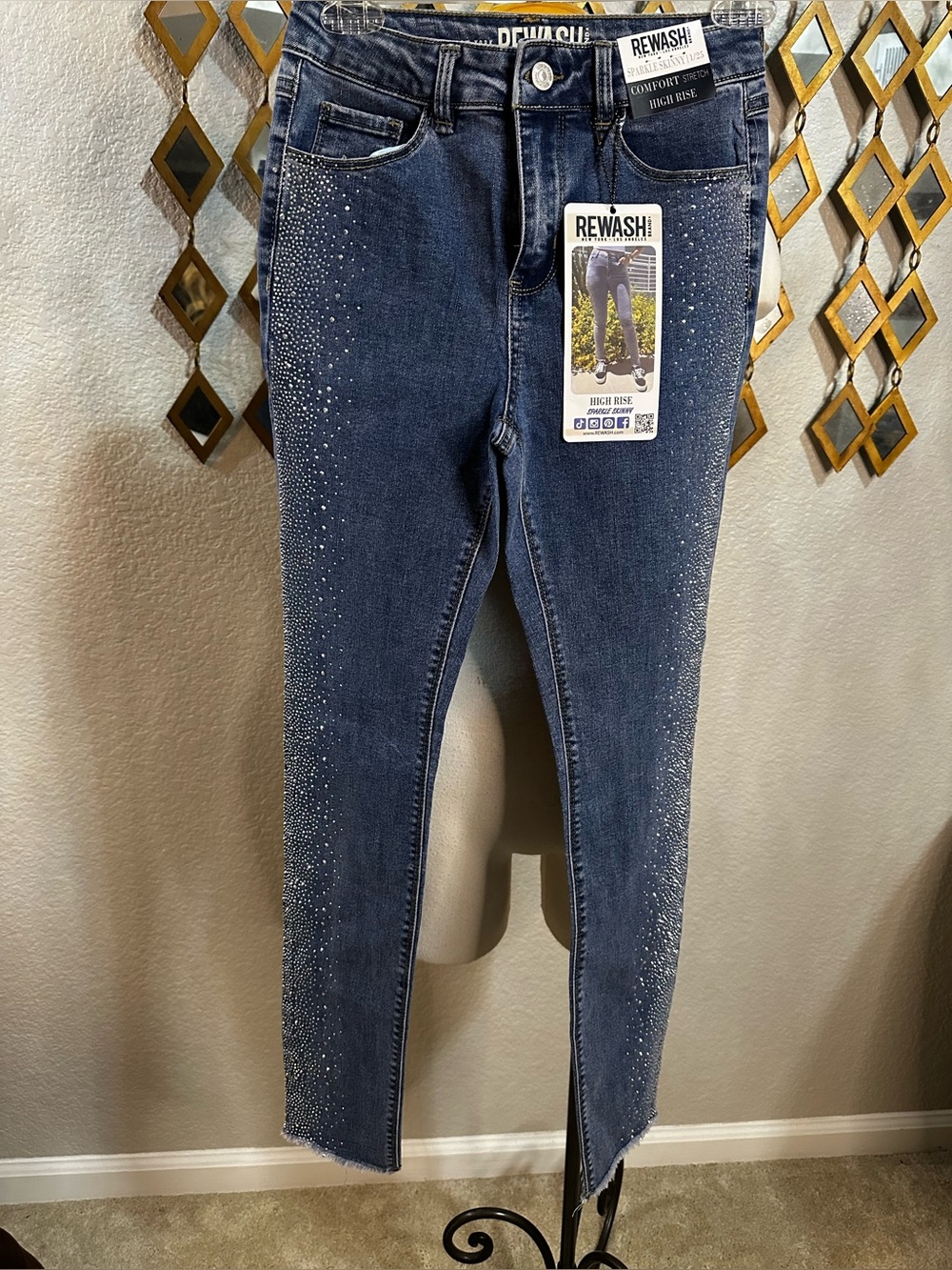 NWT Rewash Rhinestone Skinny Jeans